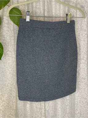 H&M Basic Gray Knit Bodycon Pencil Skirt - Women's